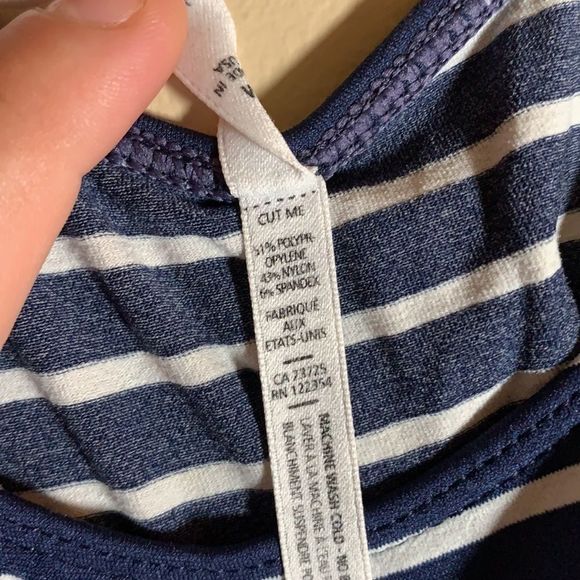 Babaton Navy and White Striped Tank Top - Picture 4 of 5
